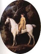 George Stubbs Self-Portrait on a White Hunter oil painting
